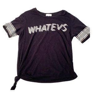 Ten Sixty Sherman Girls Black “Whatevs” T Shirt L